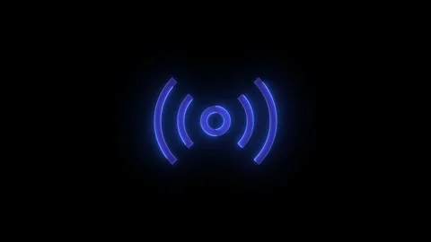 Streaming stroke icon glowing neon animation Stock Footage 289519678