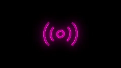 Streaming stroke icon glowing neon animation Stock Footage 289519724