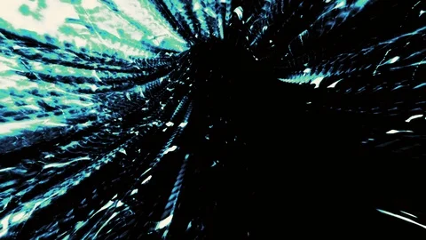 Streaming Through a Tunnel of Refracted Light Stock Footage 101193263