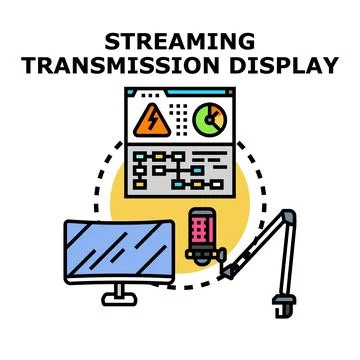 Streaming transmission display concept vector illustration Stock Illustration