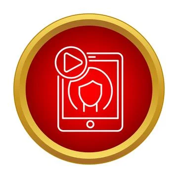 Streaming video call on tablet with user avatar Stock Illustration