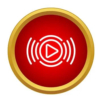 Streaming video content live broadcast icon design Stock Illustration