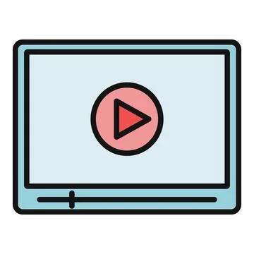 Streaming video content on media player interface Illustrazione stock