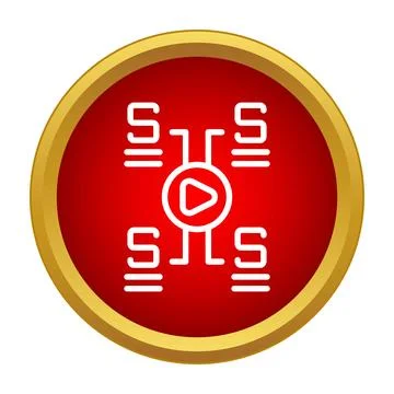 Streaming video sharing content network icon Stock Illustration