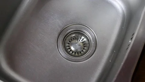 Streaming water in bathroom sink Stock Footage 150042632