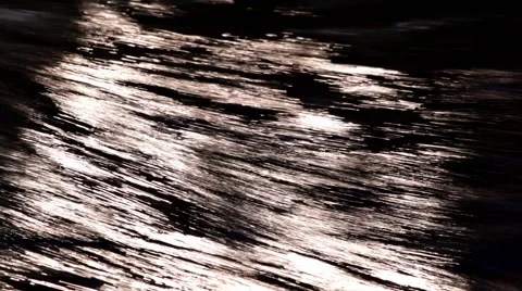 Streaming water with evening sun reflecting Stock Footage 68725907