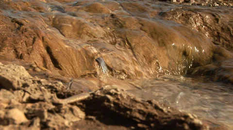 Streaming Water Rock Iceland Stock Footage 34244437