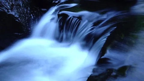 Streamlet flowing time lapse shot Stock Footage 83373126