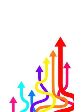 Streamline arrows process concept image. Vectorv Stock Illustration