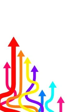 Streamline arrows process concept image. Vector Illustrazione stock