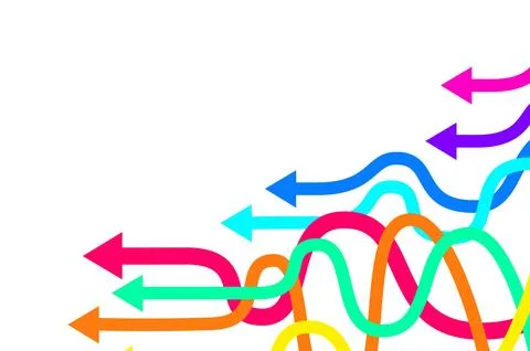 Streamline arrows process concept image. Vectorv Stock Illustration