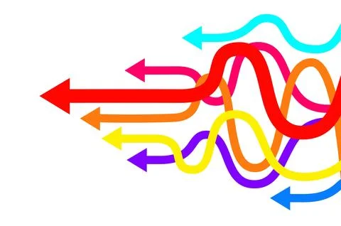 Streamline arrows process concept image. Vector 스톡 일러스트