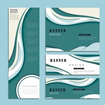 Streamline banner design Stock Illustration