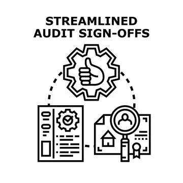 Streamlined audit process concept for business optimization Illustrazione stock