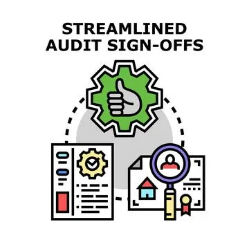 Streamlined audit process concept for business optimization イラスト素材