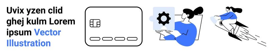 Streamlined Business Workflow with Technology and Team Collaboration Stock Illustration