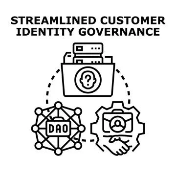 Streamlined customer identity governance concept illustration Stock Illustration