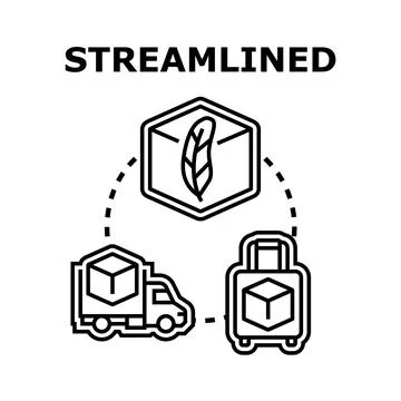 Streamlined logistics concept with efficient process icon 库存插图