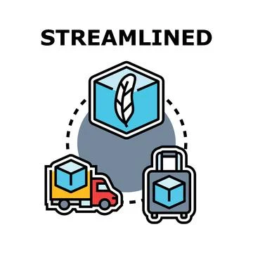 Streamlined logistics concept with efficient process icon Stock Illustration
