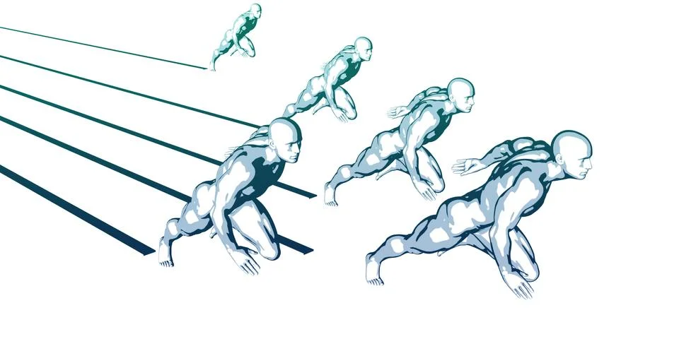Streamlined Process Illustrazione stock