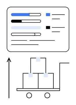 Streamlined Supply Chain Management with Data Visualization and Efficient D.. Illustrazione stock