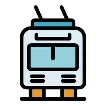 Streamlined tram representing efficient and eco friendly urban transit Stock Illustration