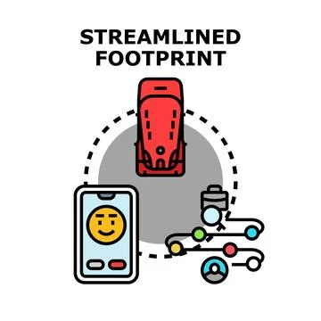 Streamlined transportation footprint with digital carpooling application Ilustración de archivo