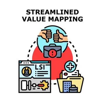 Streamlined value mapping process optimization strategy 库存插图