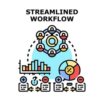 Streamlined workflow process optimization concept vector 스톡 일러스트