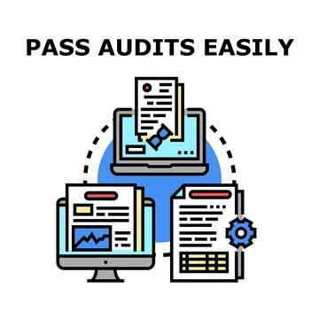 Streamlining audit processes for easy compliance management Stock-Illustration