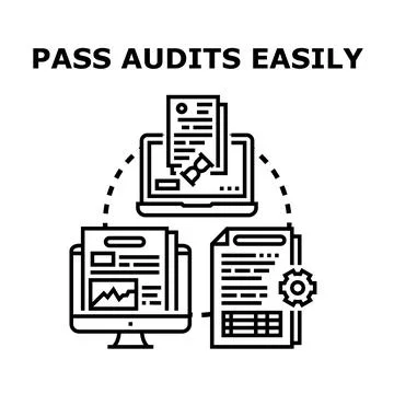 Streamlining audit processes for easy compliance management Stock Illustration