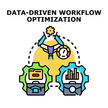 Streamlining business operations through data driven workflow optimization イラスト素材