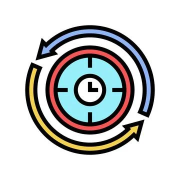 Streamlining business process color icon vector illustration Illustrazione stock