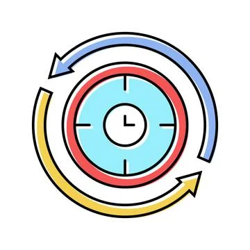 Streamlining business process color icon vector illustration Illustrazione stock