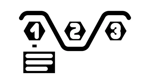 Streamlining business process glyph icon animation Stock Footage 326739466
