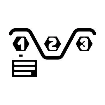 Streamlining business process glyph icon vector illustration Illustrazione stock