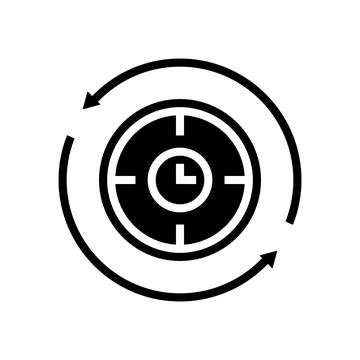 Streamlining business process glyph icon vector illustration Illustrazione stock