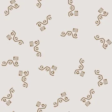 Streamlining business process glyph vector seamless pattern 스톡 일러스트