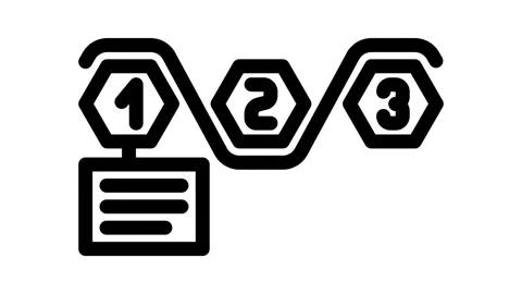 Streamlining business process line icon animation Stock Footage 326754901