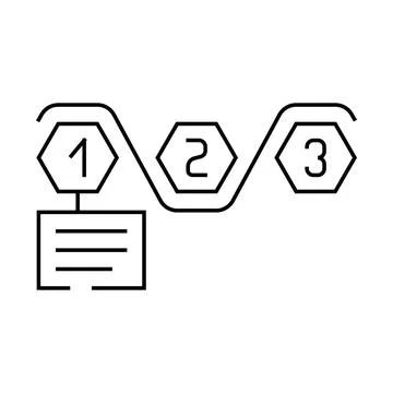 Streamlining business process line icon vector illustration 스톡 일러스트