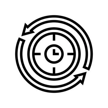 Streamlining business process line icon vector illustration Illustrazione stock