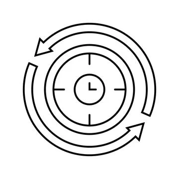 Streamlining business process line icon vector illustration Illustrazione stock