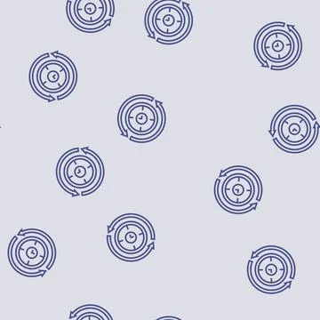 Streamlining business process line seamless pattern Illustrazione stock