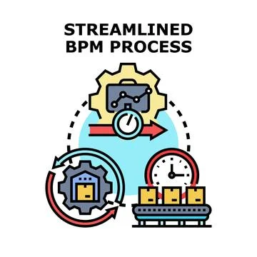 Streamlining business process management for efficiency Stock Illustration