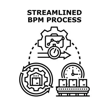Streamlining business process management for efficiency Stock Illustration