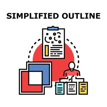 Streamlining business process outlining concept illustration Stock Illustration