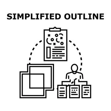 Streamlining business process outlining concept illustration Stock Illustration