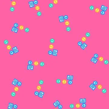 Streamlining business process vector seamless pattern 스톡 일러스트