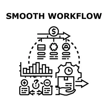 Streamlining business workflow for operational efficiency and success 库存插图