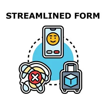 Streamlining form process for efficiency and user satisfaction Stock Illustration